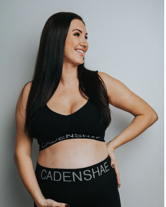 Maternity Sleep Bra Hush Seamless Bamboo Bra Black Studio