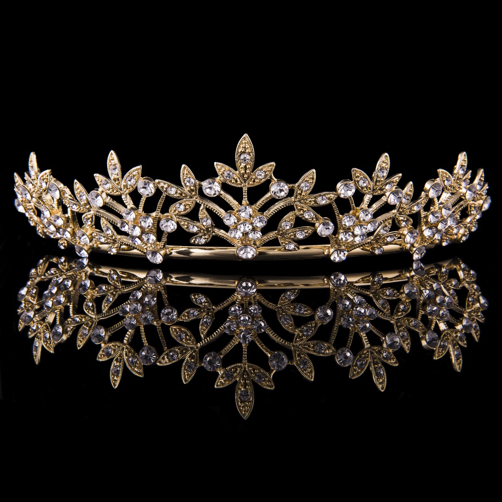 Mad Ally Large Vine Tiara Gold