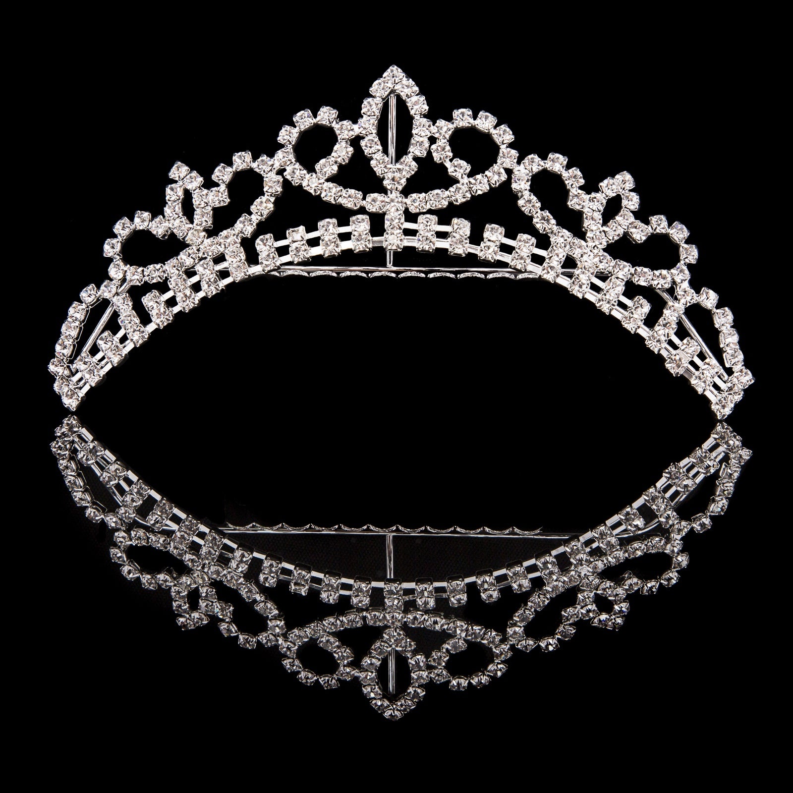 Mad Ally Medium Crystal Tiara Silver